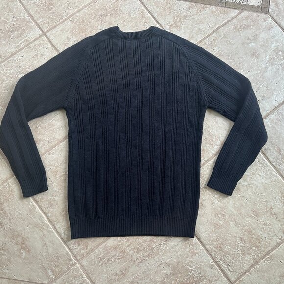 MICHAEL BRANDON MEN'S PULLOVER CREW NECK SWEATER:PRE-OWNED BLACK LARGE - Picture 8 of 11